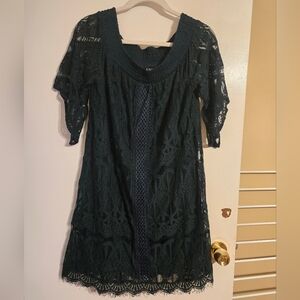 Trixxi Green Lace Cocktail Dress